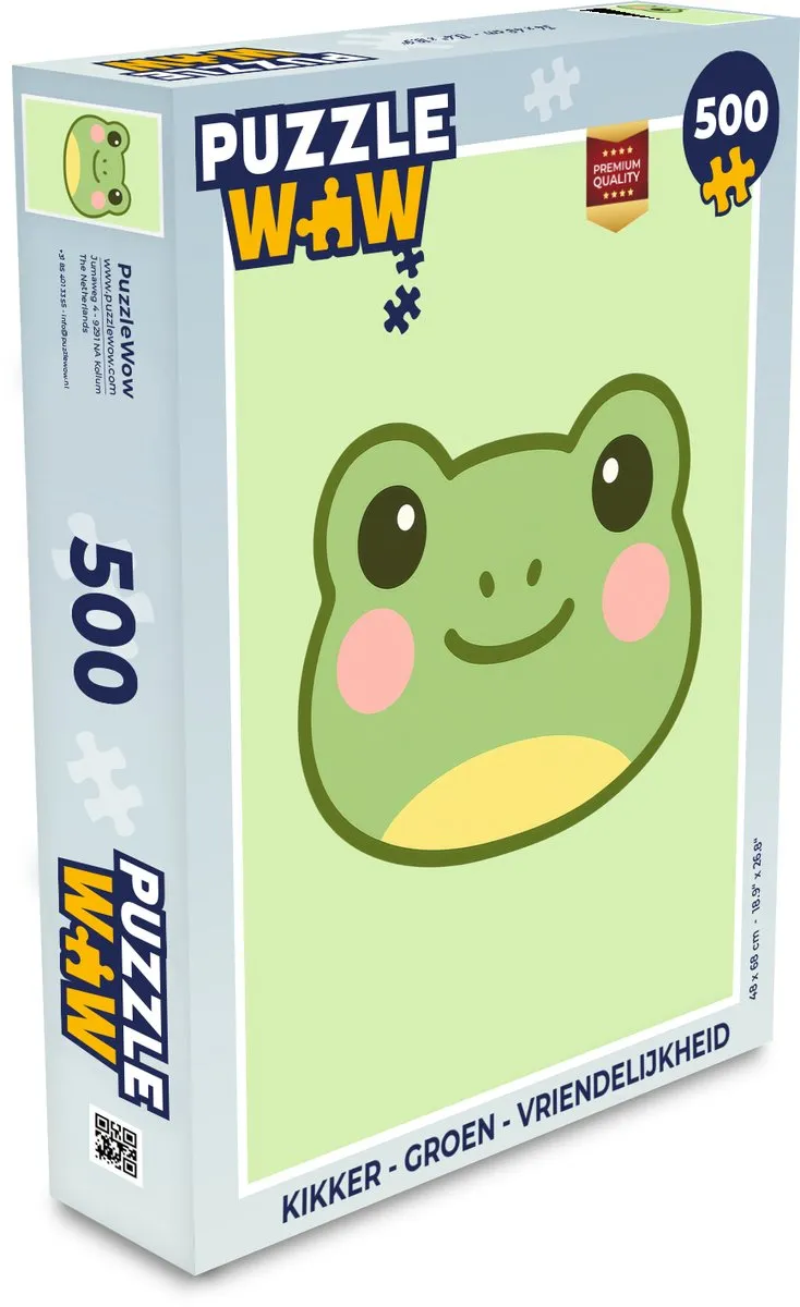 PuzzleWow Kikker Legpuzzel 500 Stuks - Groen