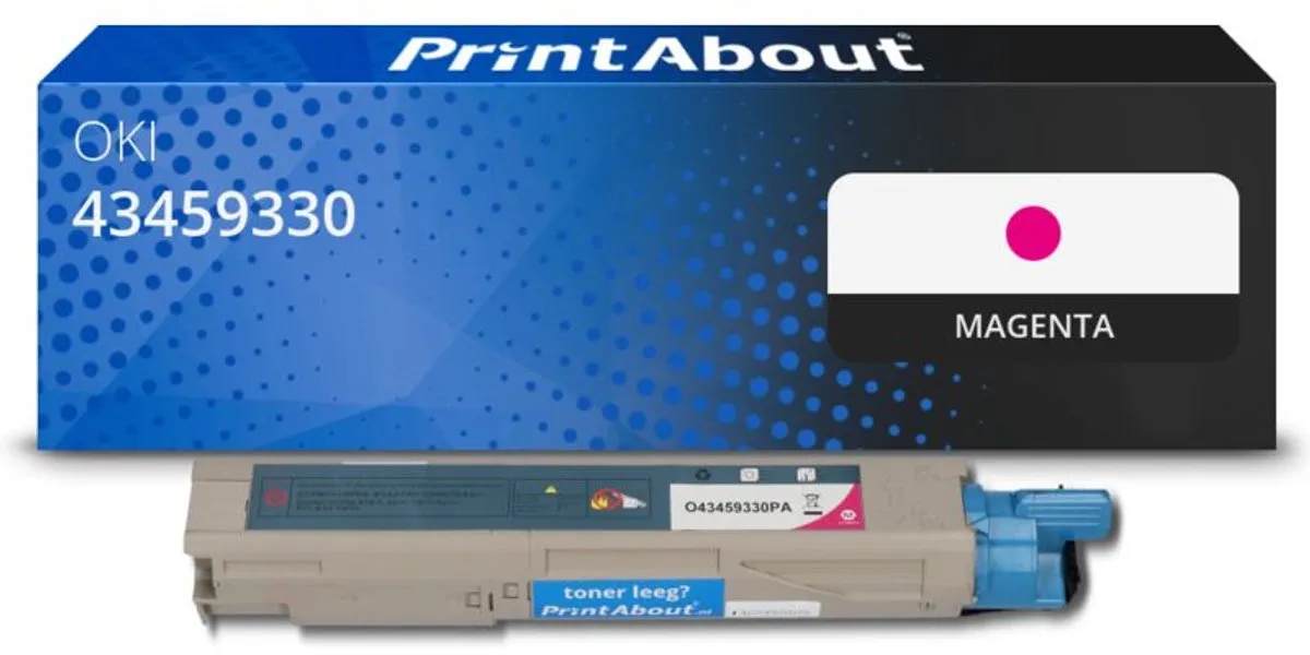 PrintAbout Huismerk OKI 43459329 Toner Geel