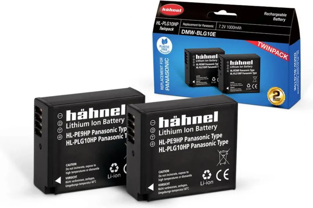 Hähnel HL-PLG10HP Batterij Twin Pack - 7,2V 1000mAh - afbeelding 2 van 2