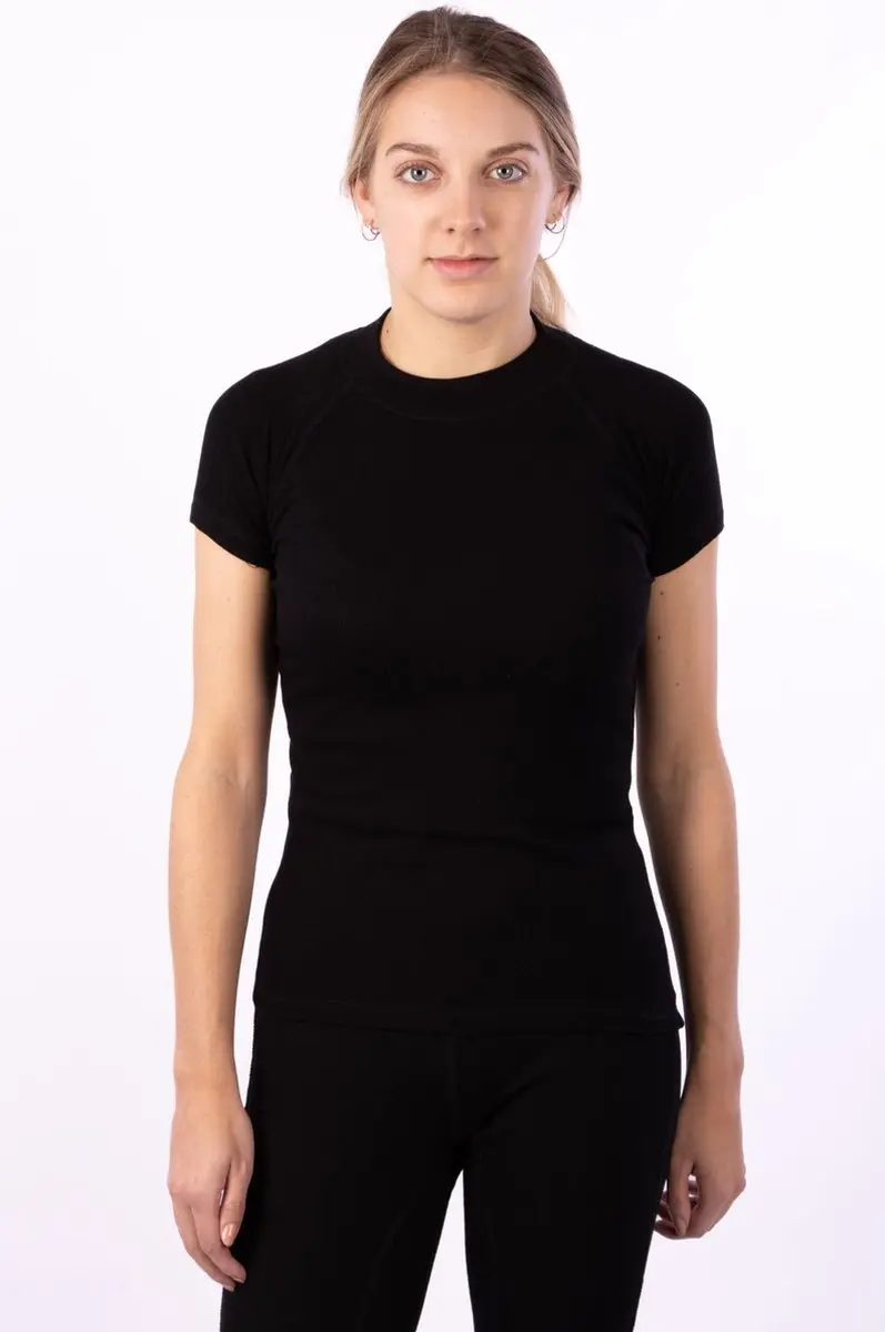 Avento Thermoshirt Korte Mouw - Vrouwen Zwart Maat 40 - afbeelding 6 van 6