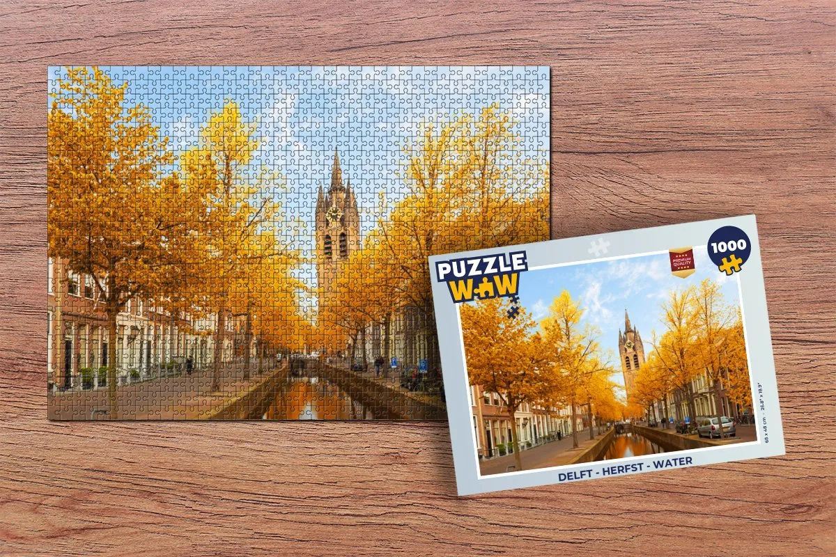 PuzzleWow Herfst Water Legpuzzel 1000 Stuks - Multicolor