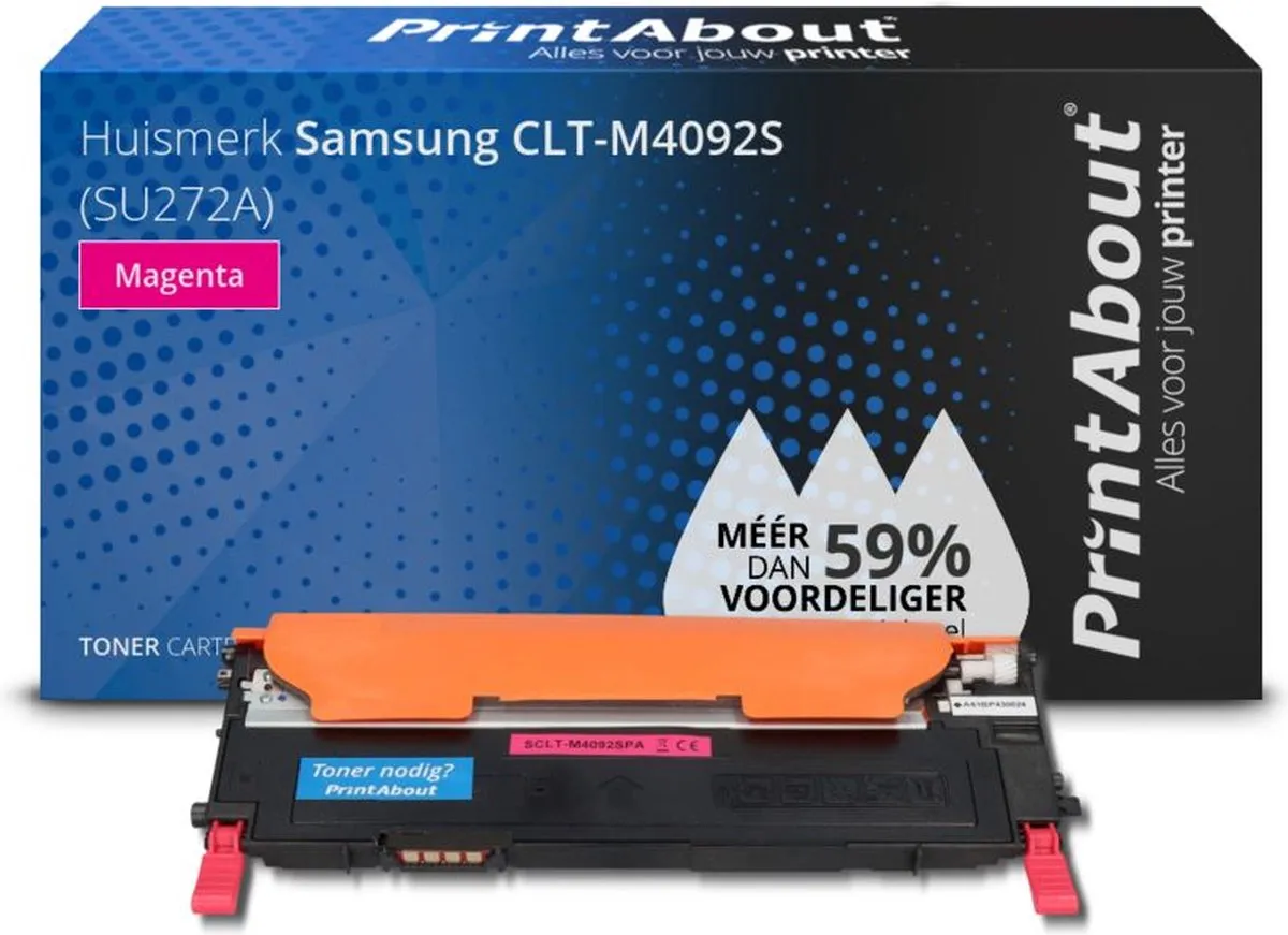 PrintAbout CLT-M4092S Toner Magenta - 1.250 pagina's