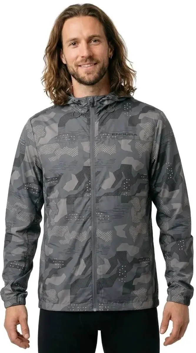 Endura Hummvee Windproof Shell Jacket - S - Grijs Camo