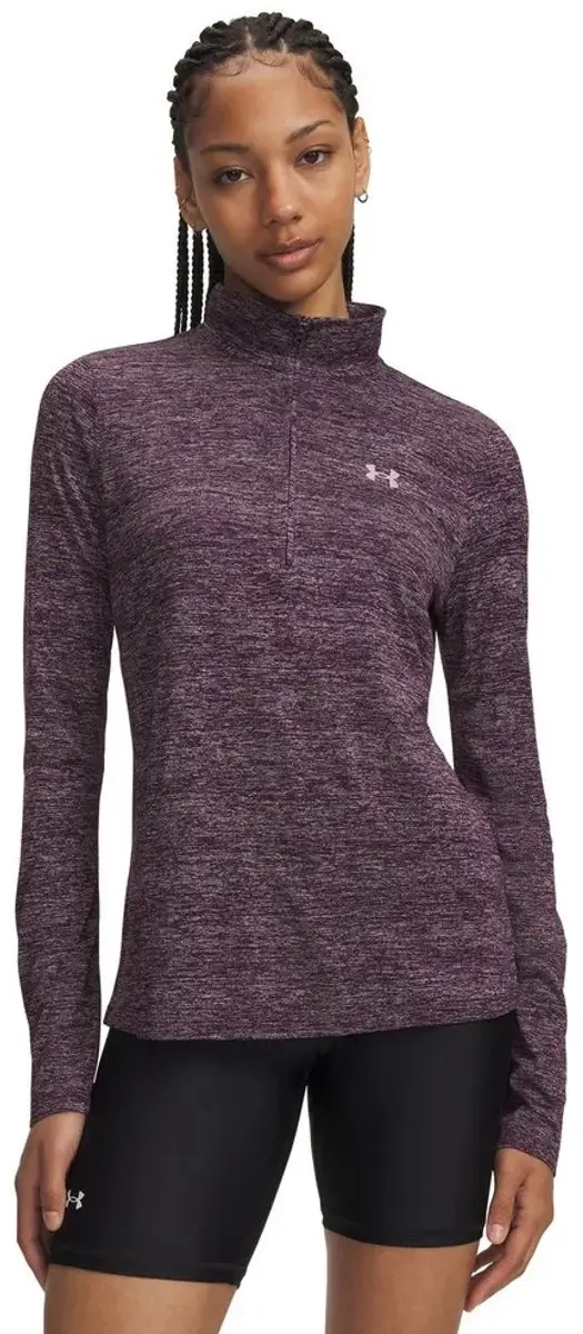 Under Armour Tech Twist Sweatshirt Met Halve Rits Paars S Vrouw