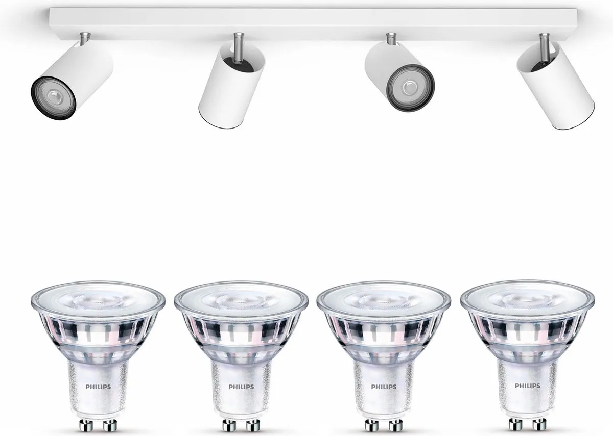 Philips Kosipo Opbouwspot 4x GU10 Warmwit 2700K