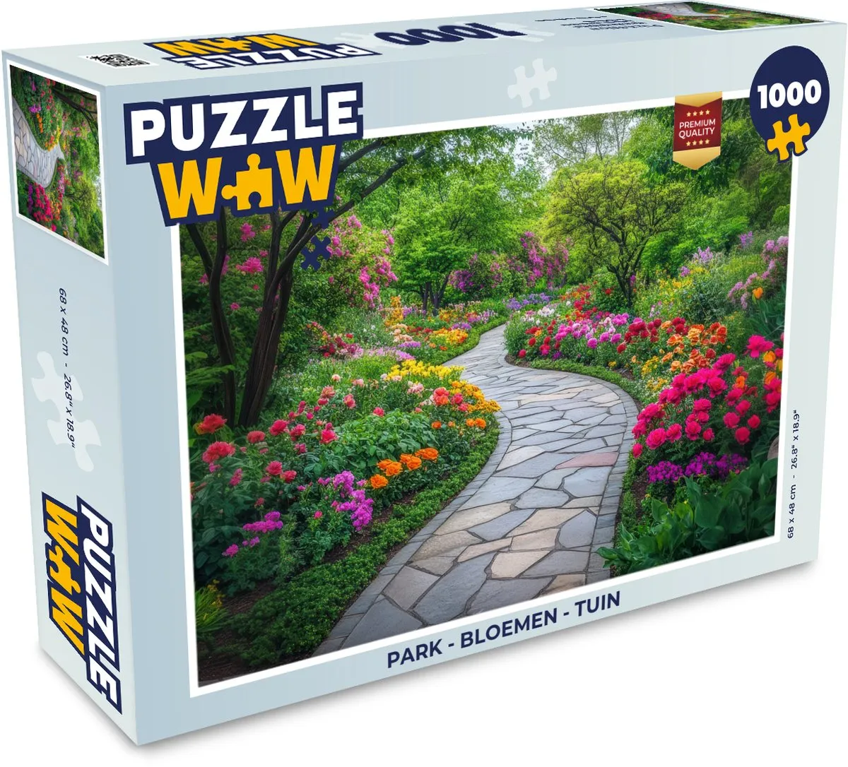 PuzzleWow Puzzel Park Bloemen Tuin Legpuzzel 1000 Stuks
