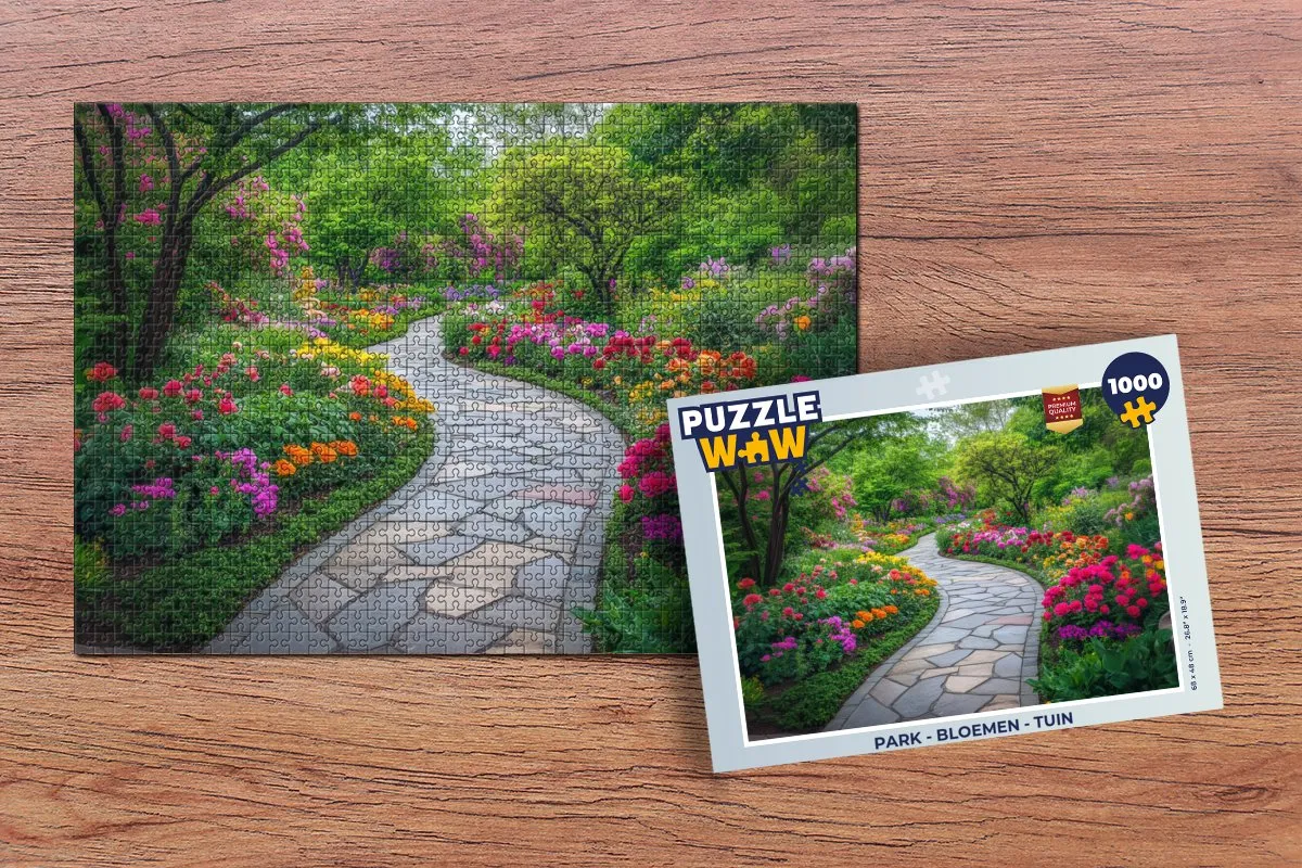 PuzzleWow Puzzel Park Bloemen Tuin Legpuzzel 1000 Stuks
