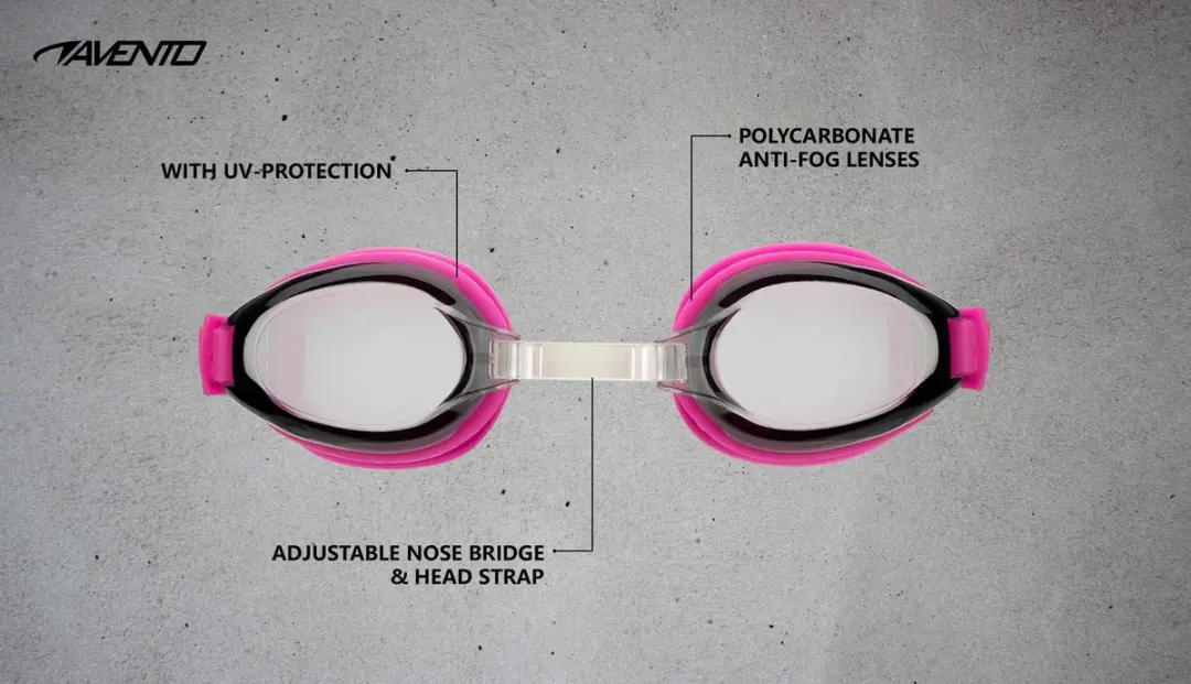 Avento Zwembril Roze - Anti-condens & UV-bescherming - afbeelding 4 van 4