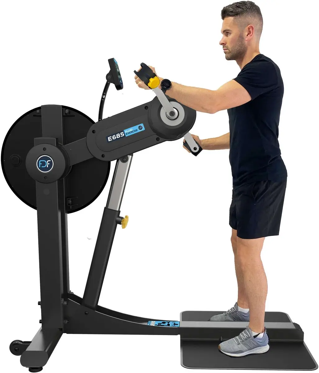 Fluid Exercise E685 Armtrainer - Staande Upper Body Ergometer 10 Waterweerstandsniveaus - Zwart
