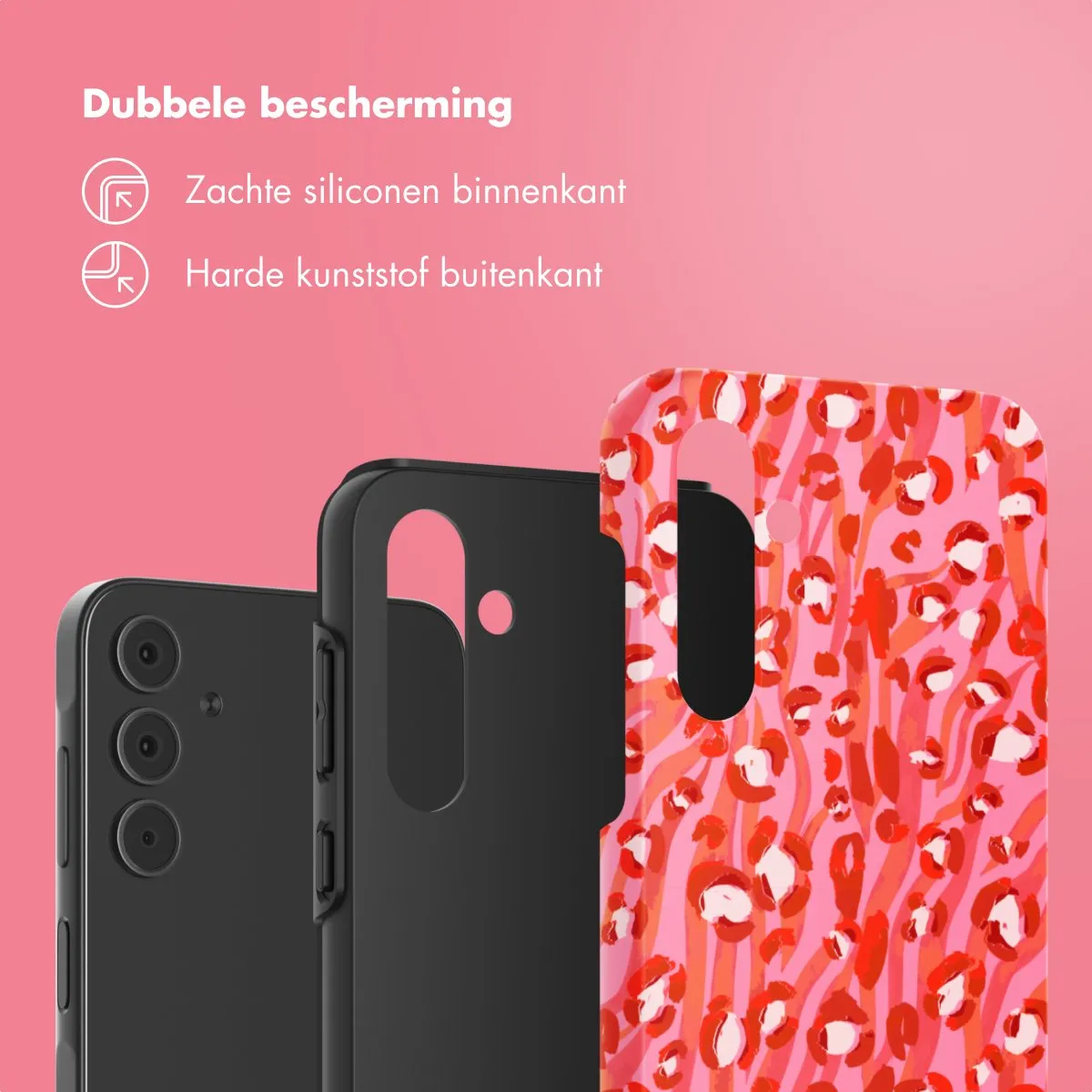 Selencia Hoesje Samsung Galaxy A55 Wild Spots Lipstick