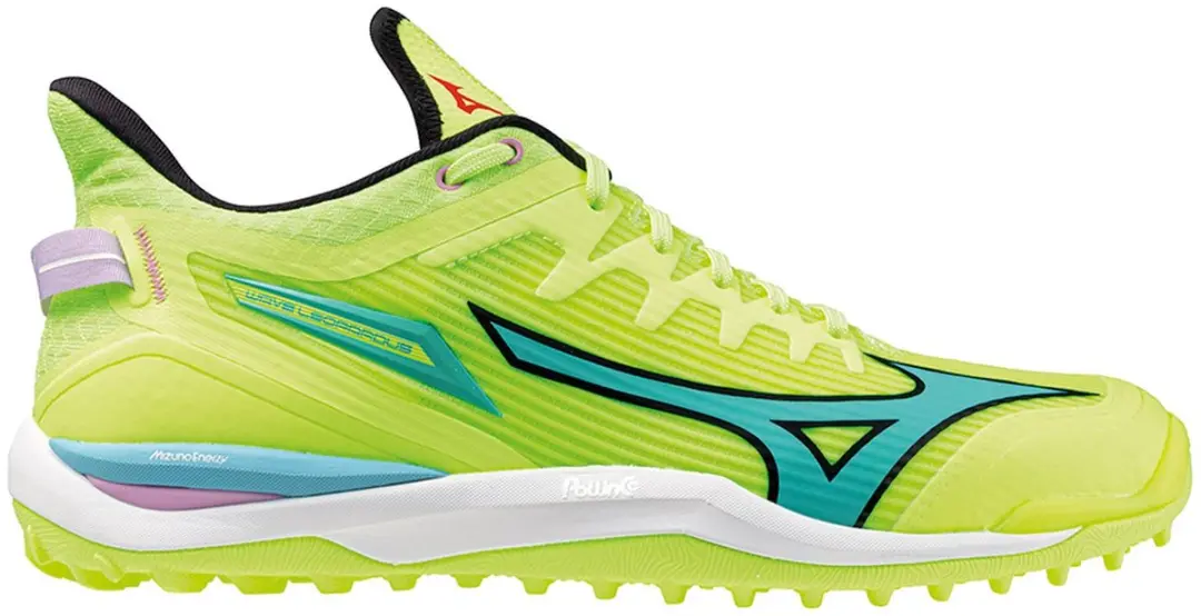 Mizuno Wave Leopardus Hockeyschoenen TF - 45 - Limegroen/Blauw/Zwart - afbeelding 2 van 6