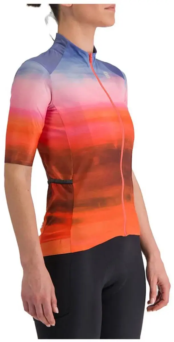 Sportful Flow Supergiara Korte Mouw Wielertrui Blauw S Vrouw