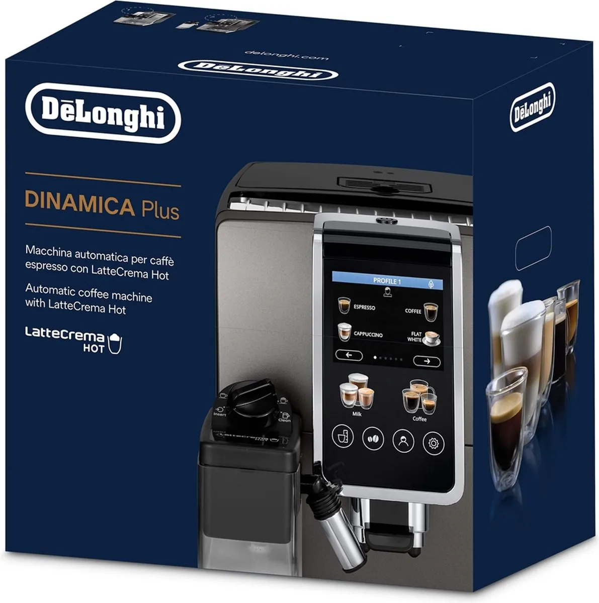 De'Longhi Dinamica Plus ECAM380.85.SB Espressomachine - Zwart