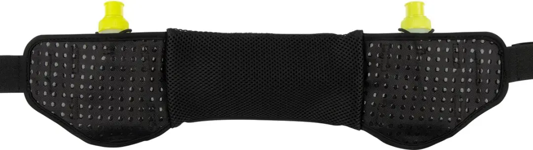 Avento Hardloopriem met 2 Drinkflessen - Addy - Zwart/Fluorgeel