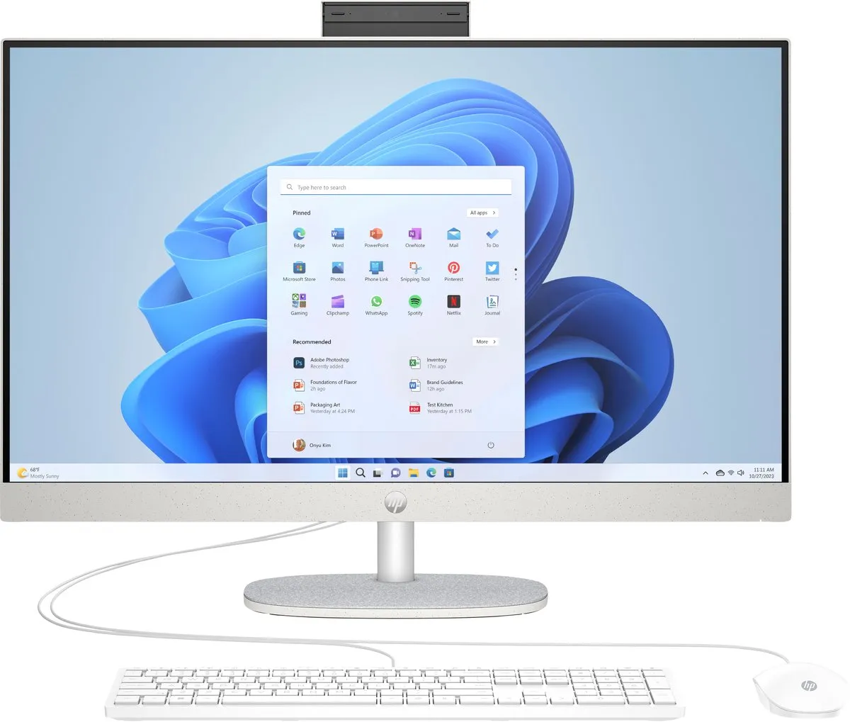 HP All-in-One 27-cr0068ny 27" Full HD - i5-1334U - 16GB - 512GB SSD - Windows 11 Pro - Shell White