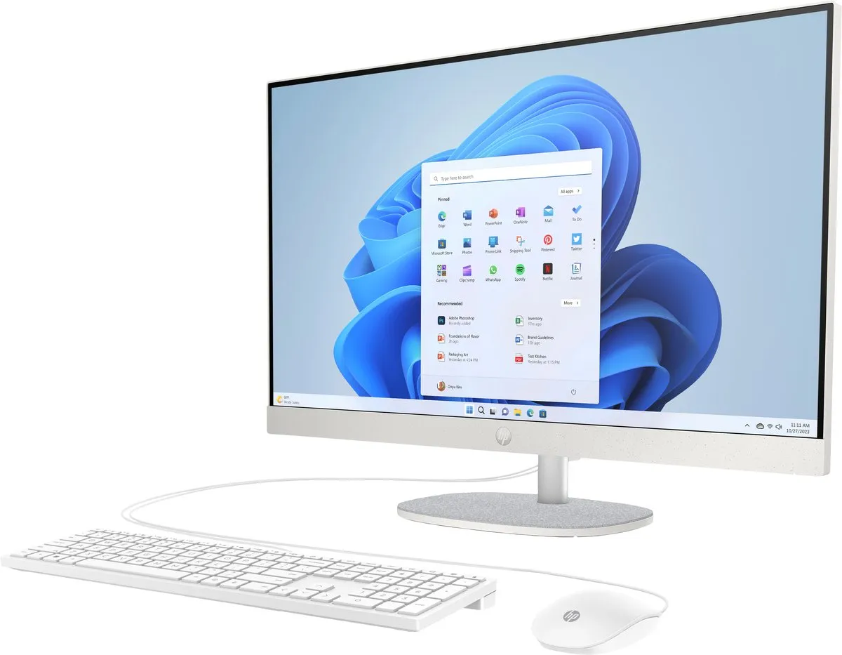 HP All-in-One 27-cr0068ny 27" Full HD - i5-1334U - 16GB - 512GB SSD - Windows 11 Pro - Shell White - afbeelding 6 van 6