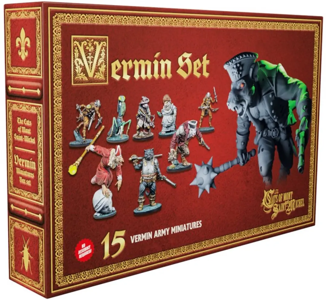 Asmodee miniaturen speelgoed The Cats of Mont Saint Michel Vermin set 15 stuks.