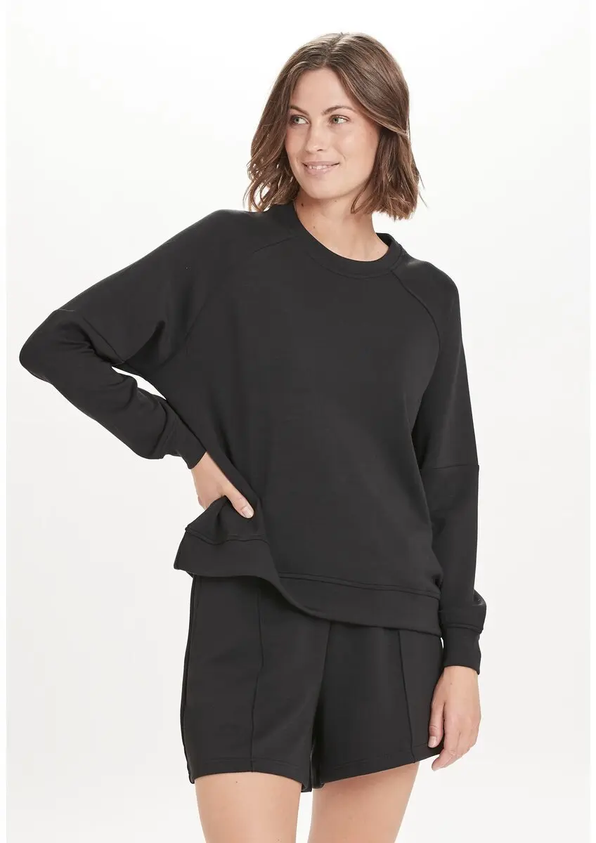 Athlecia Jacey W Crew Neck Sweatshirt EA221355-1001 - Zwart/Wit