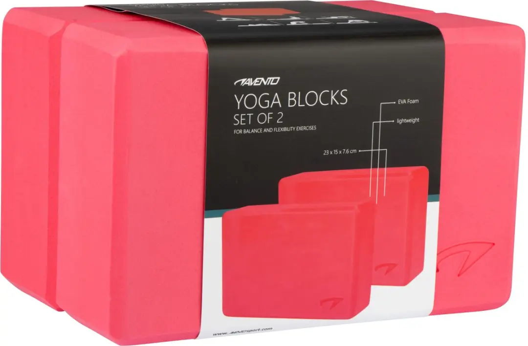 Avento Yoga Blok Set van 2 - Foam - Roze