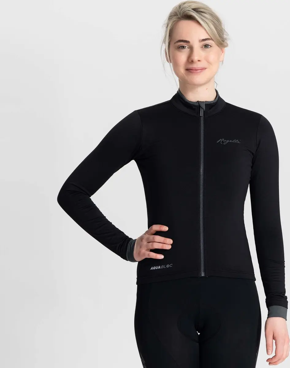 Rogelli Essential Fietsshirt Lange Mouwen Dames M - Zwart