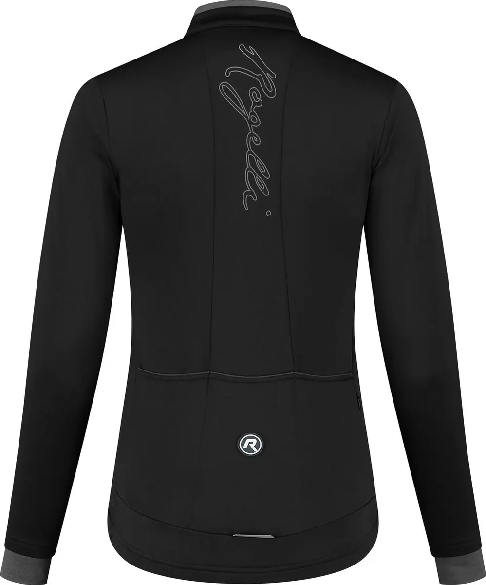 Rogelli Essential Fietsshirt Lange Mouwen Dames M - Zwart