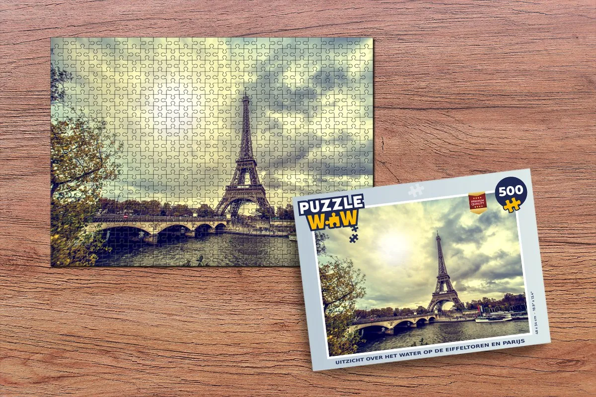 PuzzleWow Legpuzzel Eiffeltoren Parijs 500 Stuks - Multicolor