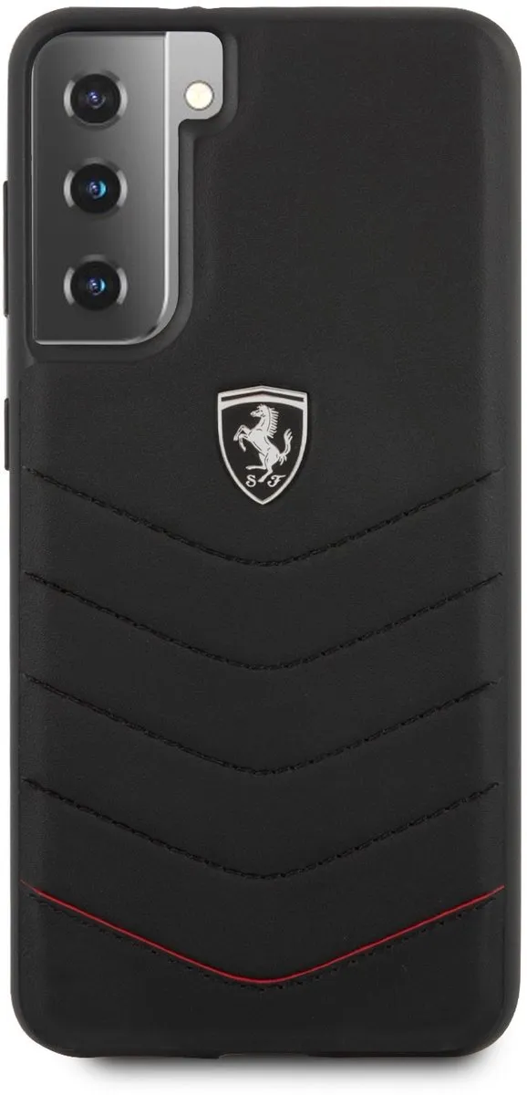 Ferrari Backcase Hoesje 3700740496282 - Samsung Galaxy S21 Plus - Effen Zwart