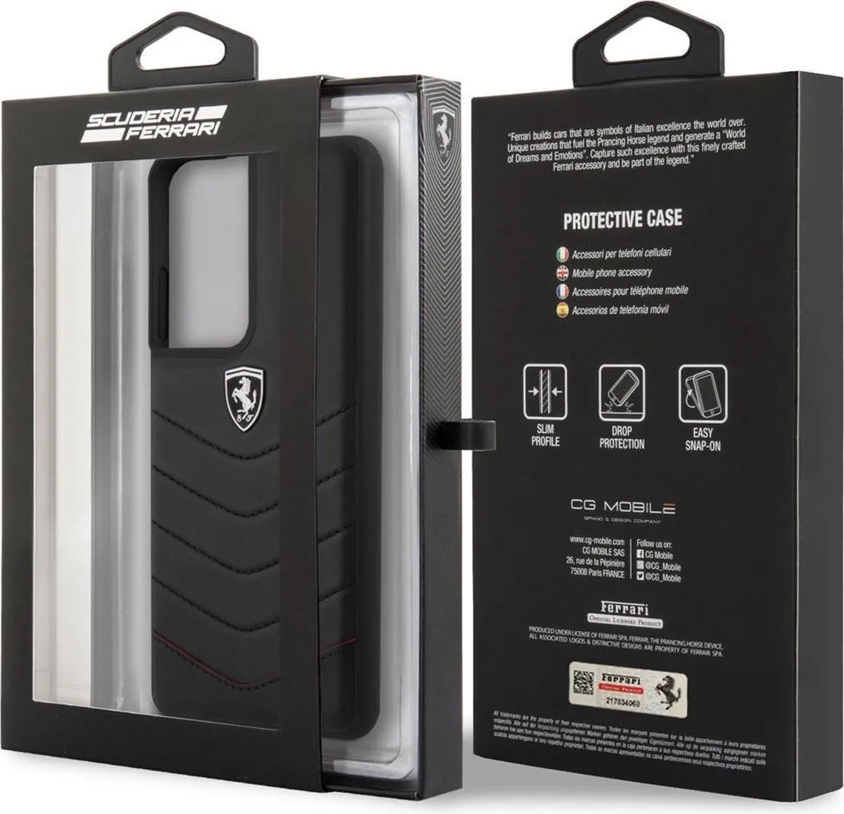 Ferrari Backcase Hoesje 3700740496282 - Samsung Galaxy S21 Plus - Effen Zwart