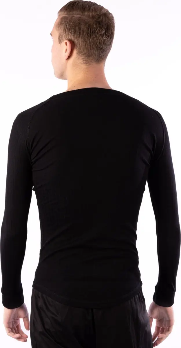 Avento Thermoshirt Lange Mouw Heren - 2-Pack Zwart S
