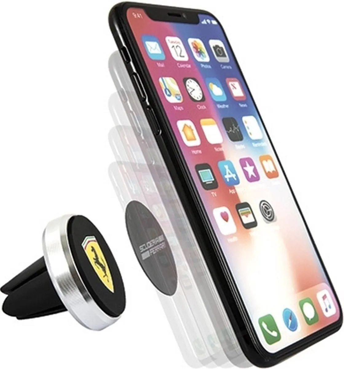 Ferrari - FESCHBK - magnetische houder voor ventilatierooster. zwart/zwart