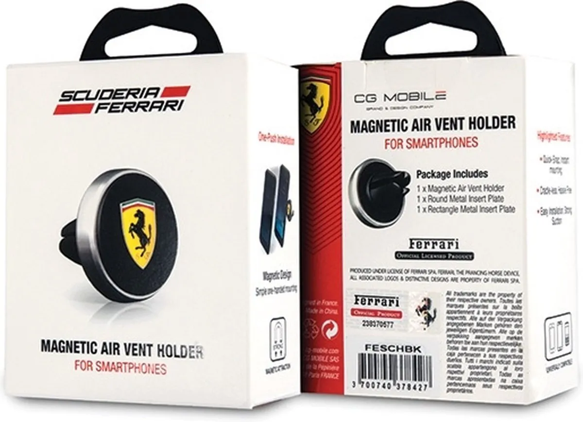 Ferrari - FESCHBK - magnetische houder voor ventilatierooster. zwart/zwart