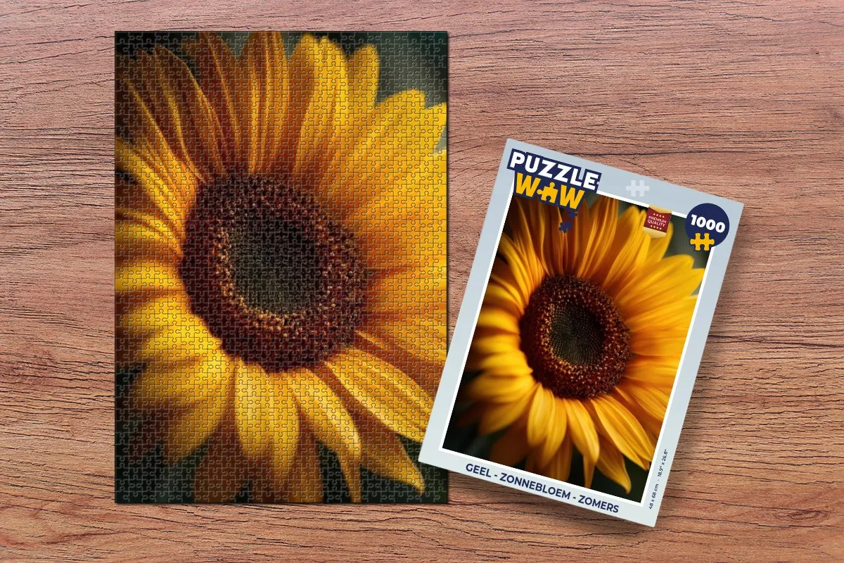 PuzzleWow Legpuzzel 1000 Stuks - Zonnebloem
