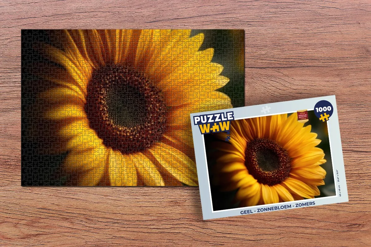 PuzzleWow Legpuzzel 1000 Stuks - Zonnebloem
