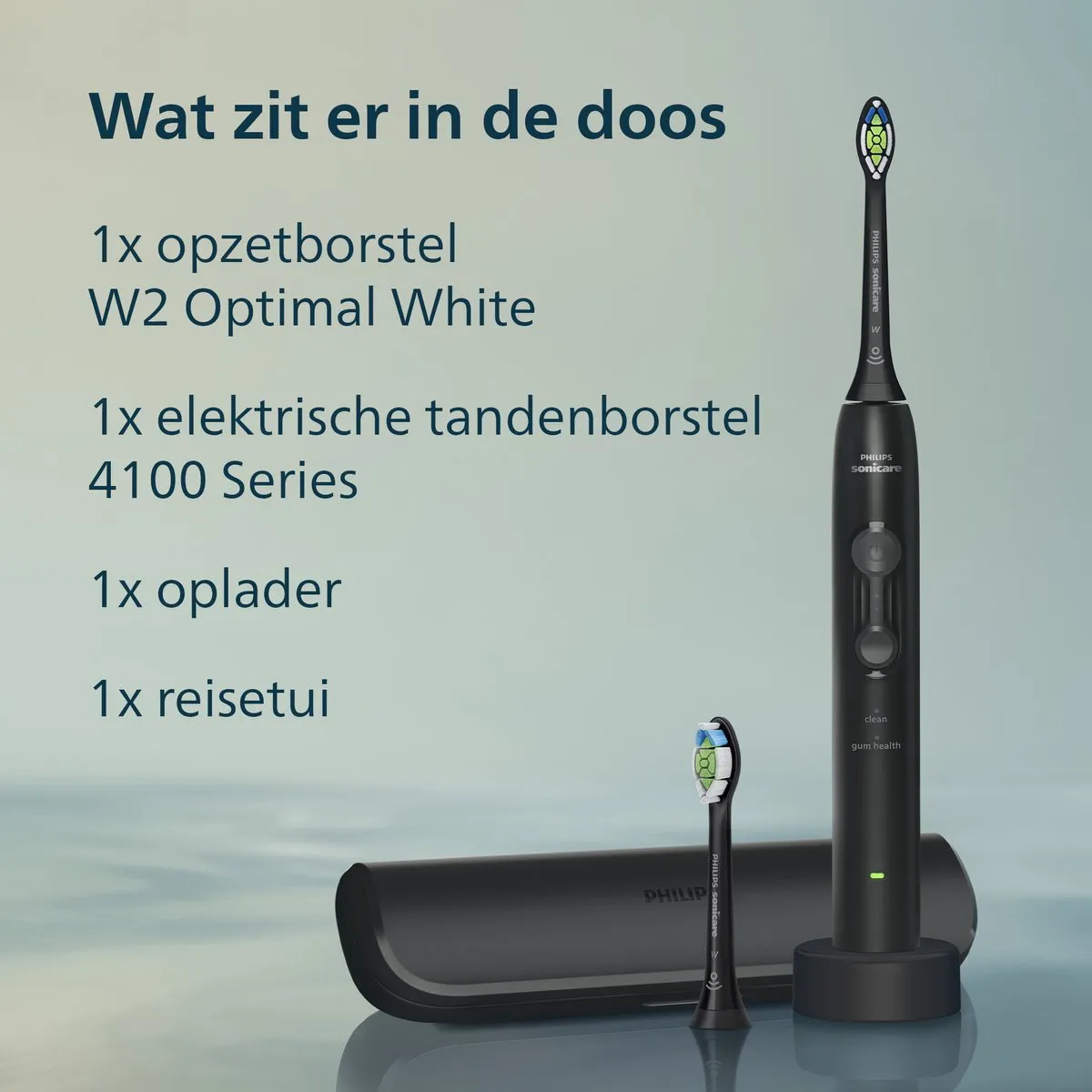 Philips Sonicare 4100 HX4044/52 Elektrische Tandenborstel - Zwart