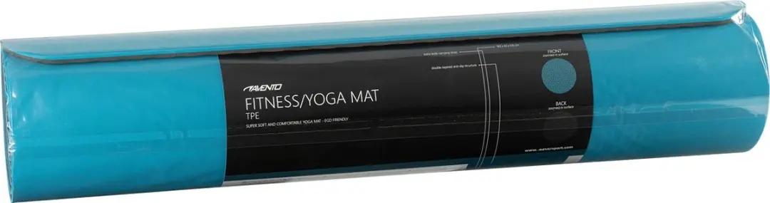 Avento Fitnessmat Blauw/Zwart - TPE