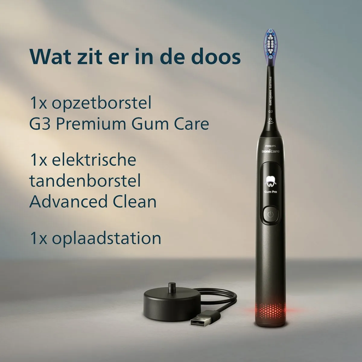 Philips Sonicare Advanced Clean HX3792/11 Elektrische Tandenborstel - Zwart - afbeelding 6 van 6