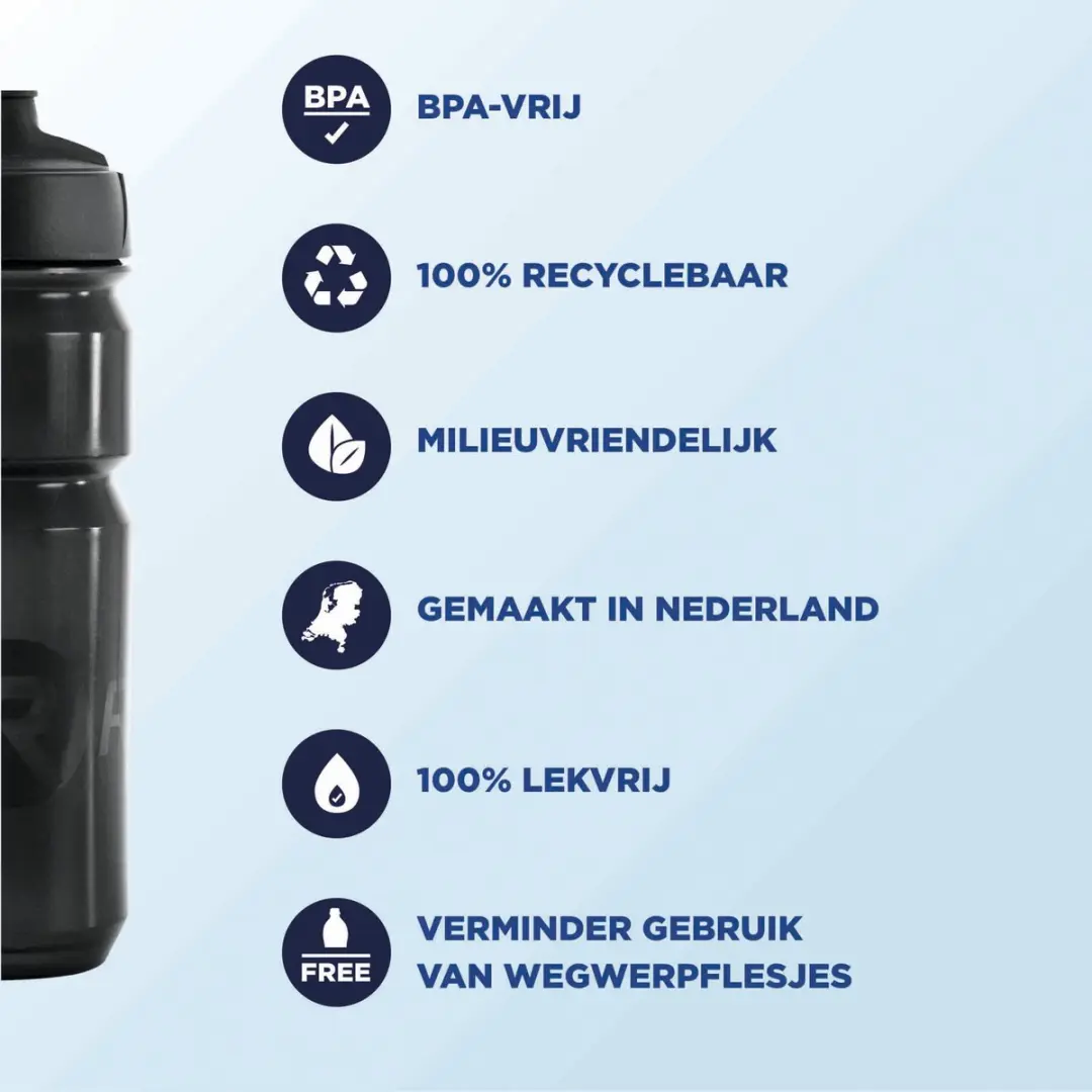 Rogelli Sportbidon 750ml - Zwart - afbeelding 5 van 6