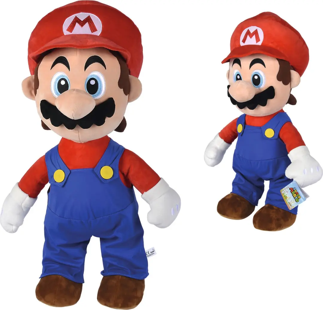 Simba Super Mario Pluche Giant - 70cm - Rood - afbeelding 2 van 3
