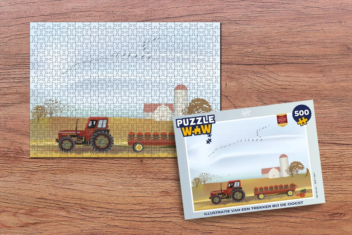 PuzzleWow Trekker Vogel Legpuzzel 500 Stuks - Multicolor