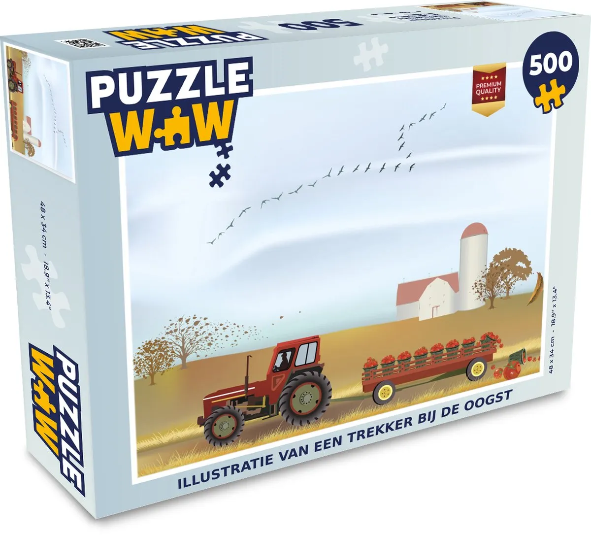 PuzzleWow Trekker Vogel Legpuzzel 500 Stuks - Multicolor