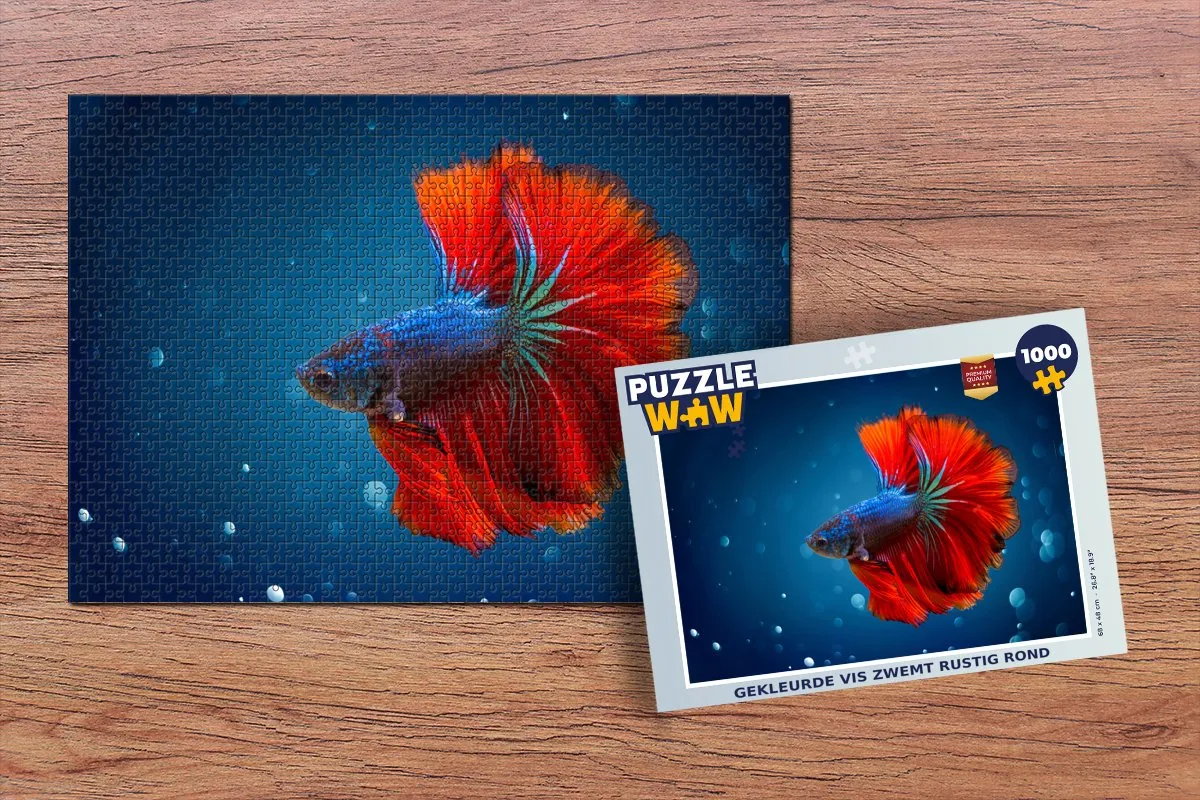 PuzzleWow Vis Water Legpuzzel 1000 Stuks - Multicolor