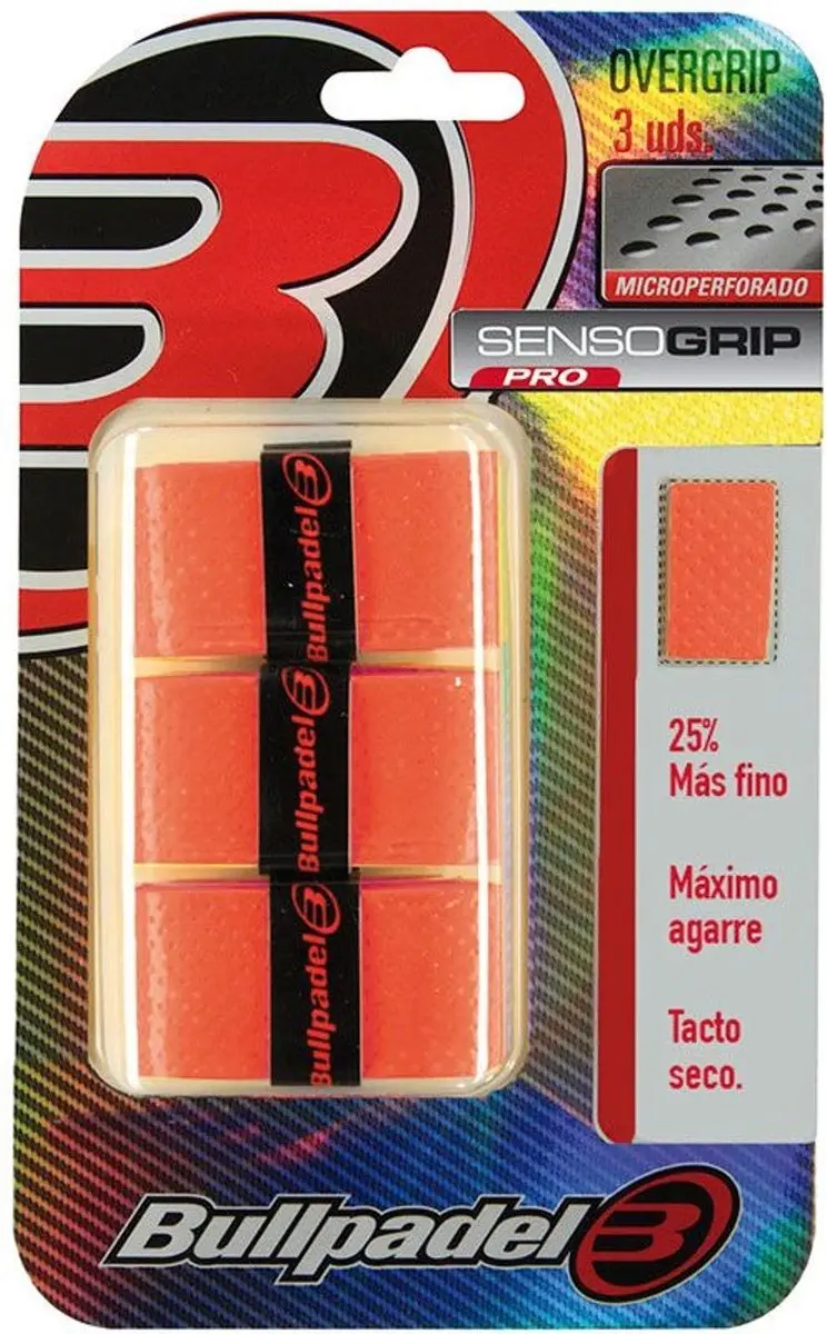Bullpadel GB-1705 Overgrips - 3 Stuks - Oranje Neon - afbeelding 4 van 4