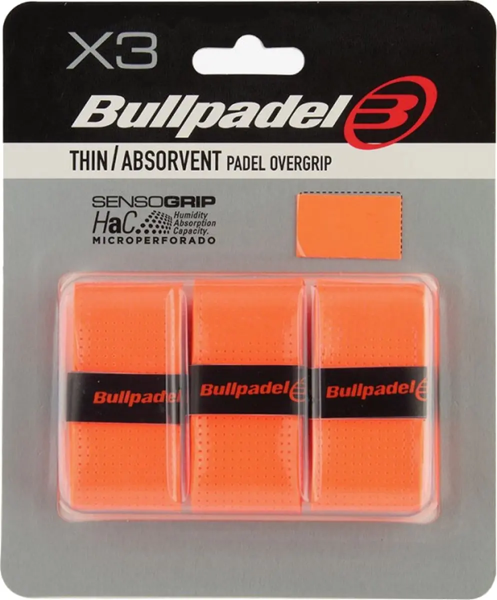 Bullpadel Overgrip GB-1705 (padel) 3 stuks Kleur : Oranje Neon