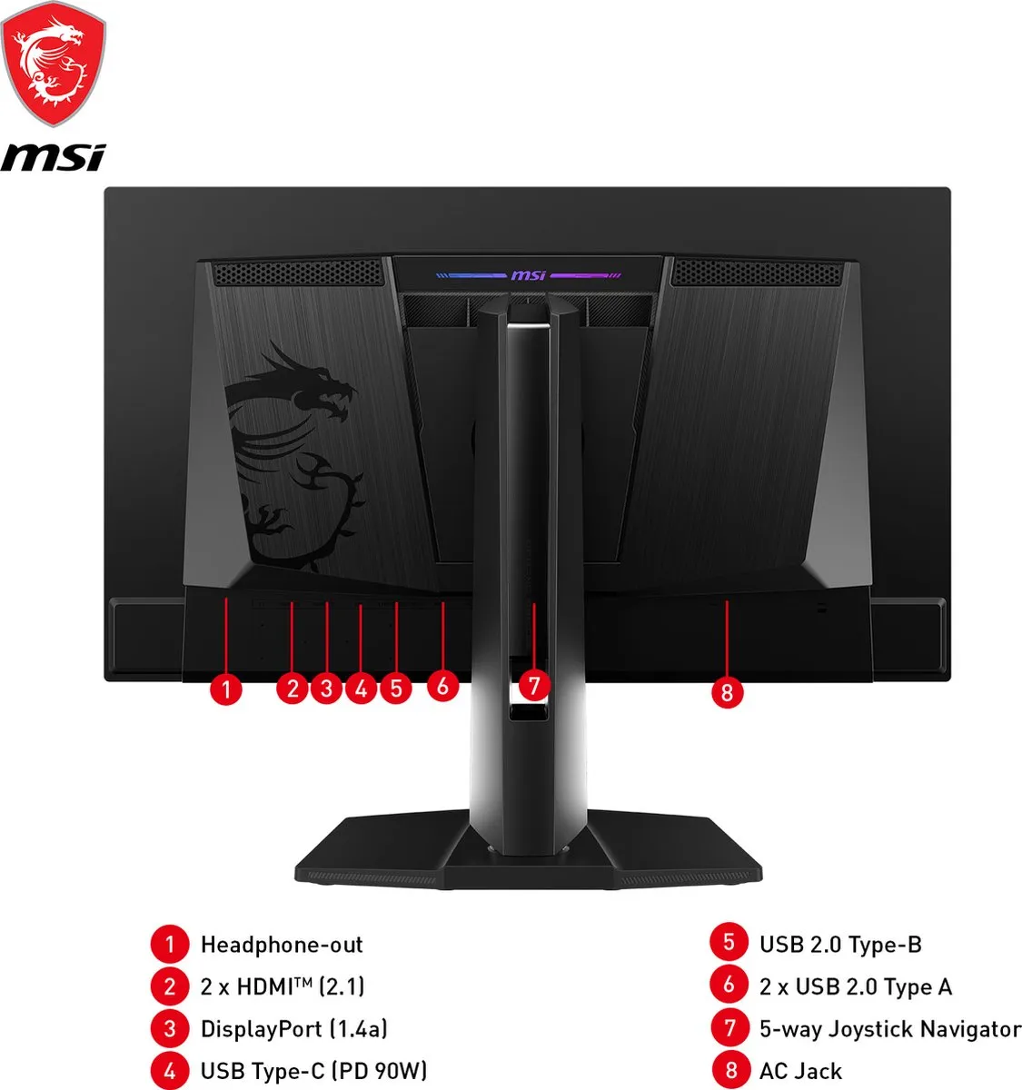 MSI MPG 271QRXDE QD-OLED Monitor - 2x HDMI 2.1