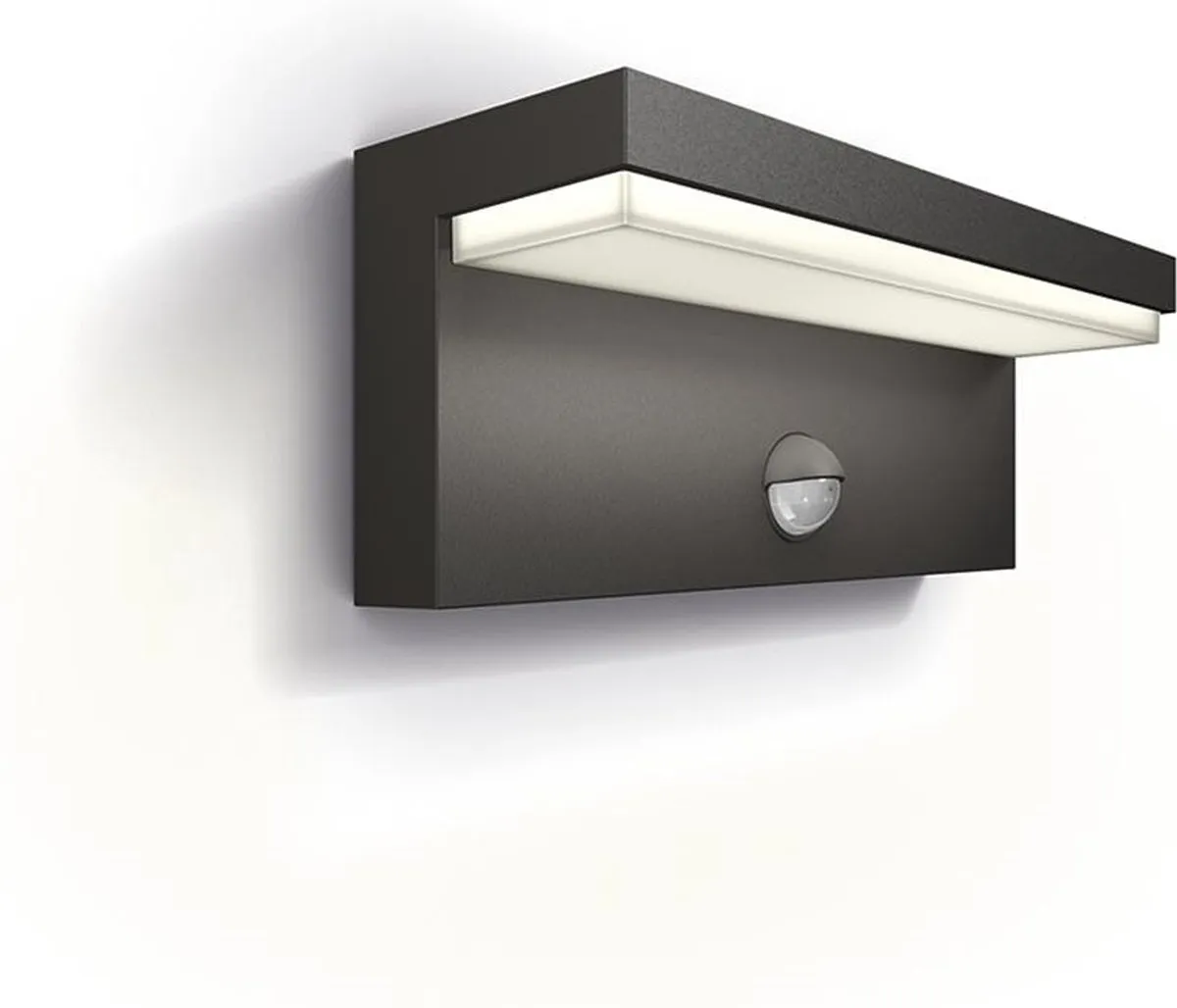 Philips Bustan Wandlamp 3,8W - Antraciet met Sensor