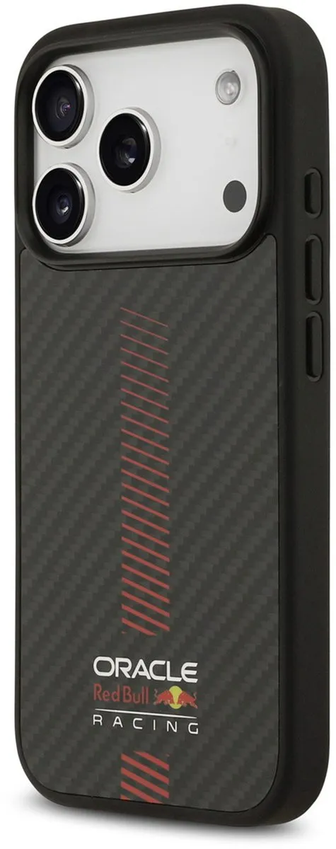 Red Bull Racing iPhone 17 Pro Back Cover - Zwart - Kevlar - MagSafe