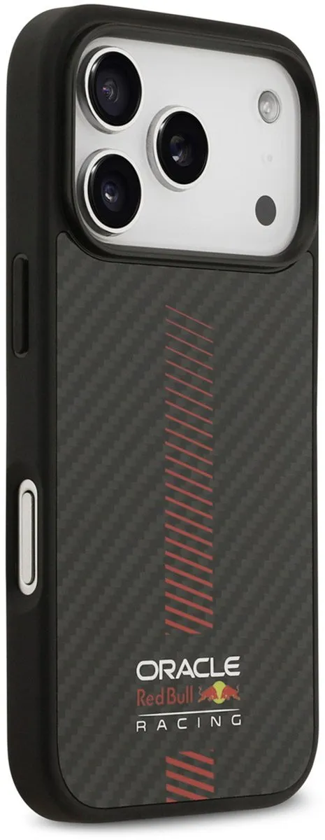 Red Bull Racing iPhone 17 Pro Back Cover - Zwart - Kevlar - MagSafe