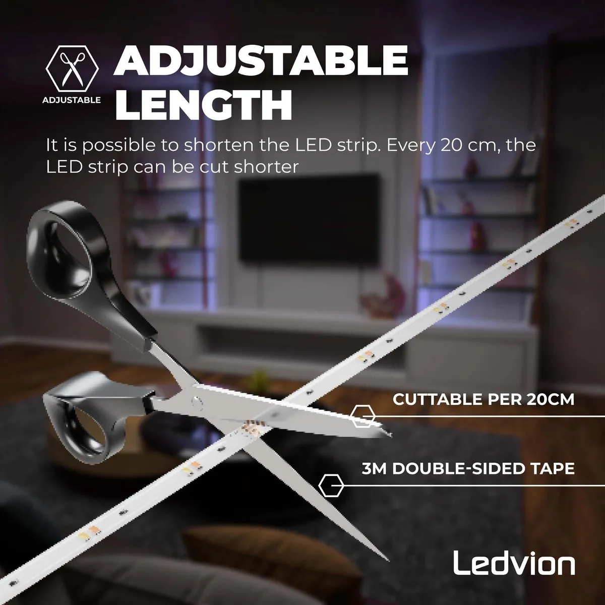 LEDVION LED-Strip Dimbaar 10m RGBW 24W - afbeelding 6 van 6