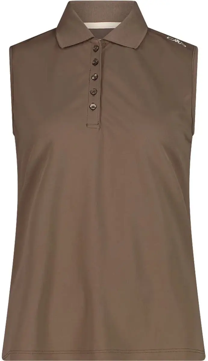 Cmp 3t59776 Mouwloze Polo Bruin XL Vrouw
