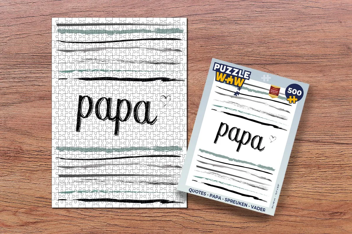 PuzzleWow Papa Quotes Legpuzzel 500 Stuks - Multicolor